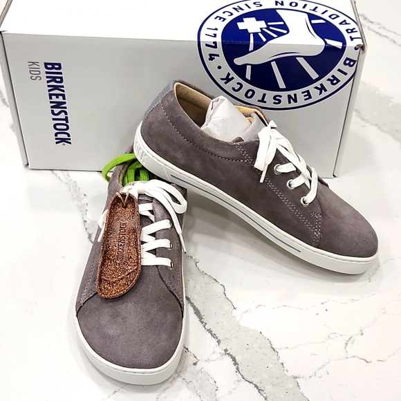 Birkenstock Kids Arran Grey Suede Sneaker | Size 2 Big Boy | NIB | Multiple - Picture 11 of 16